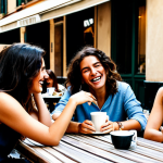 Home 12 **
"A group of friends laughing and talking together around a table at an outdoor cafe in Rome, Italy. They are fully clothed in casual, stylish Italian fashion. The scene is warm and inviting, with natural lighting. Perfect anatomy, correct proportions, well-formed hands, natural pose, appropriate content, safe for work, fully clothed, family-friendly."
**